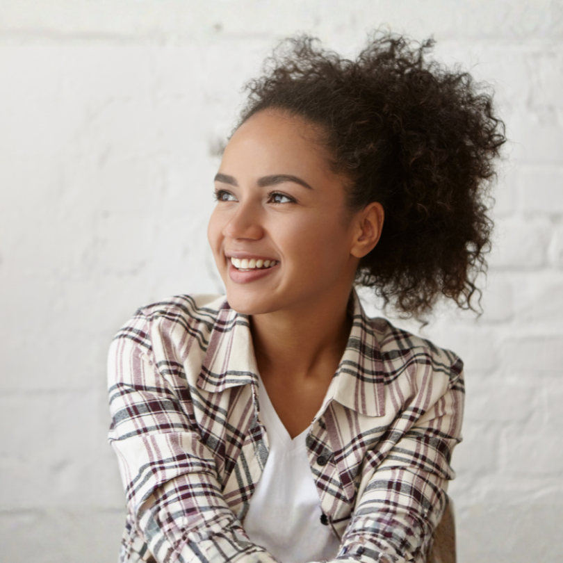 woman smiling